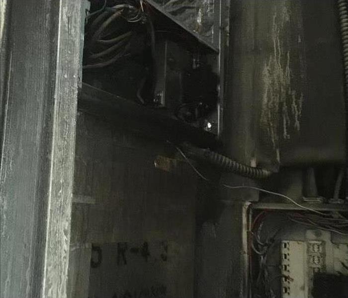 Electrical box on fire